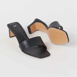 H&M Women’s black open toe heels. Size 7. Gently worn.